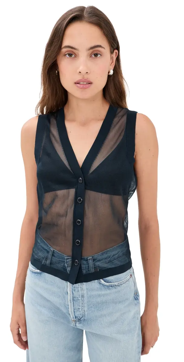 Renggli heer Knit Vest apphire | Image 1 Renggli heer Knit Vest apphire | Image 1