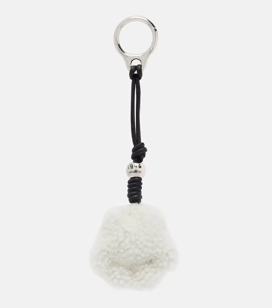 Loewe Paw shearling and leather bag charm | Thumbnail 3