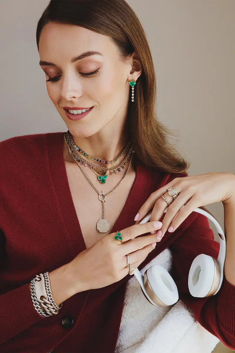 SHAY JEWELRY Diamond T Initial Pinky Ring | Thumbnail 2