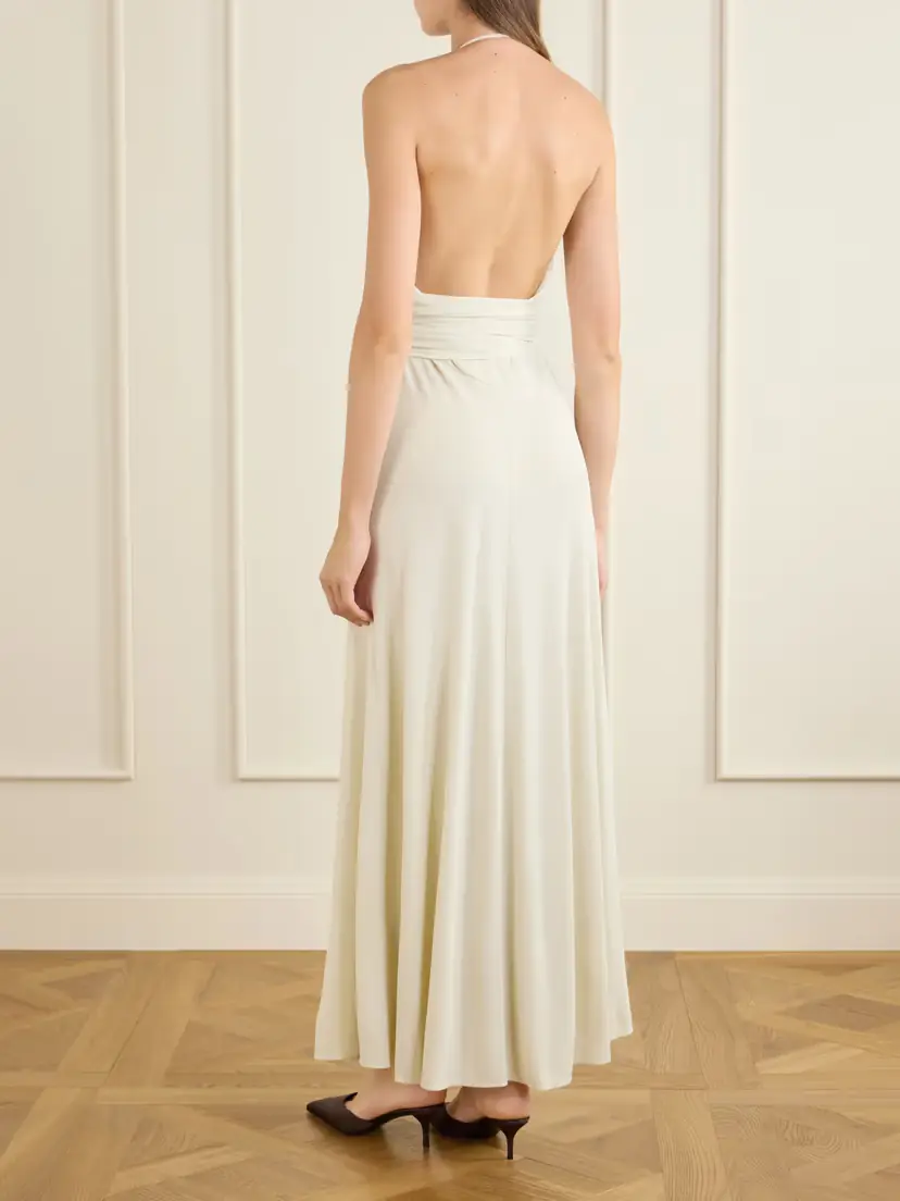Alaïa Jersey Halterneck Maxi Dress | Thumbnail 3 Alaïa Jersey Halterneck Maxi Dress | Thumbnail 3