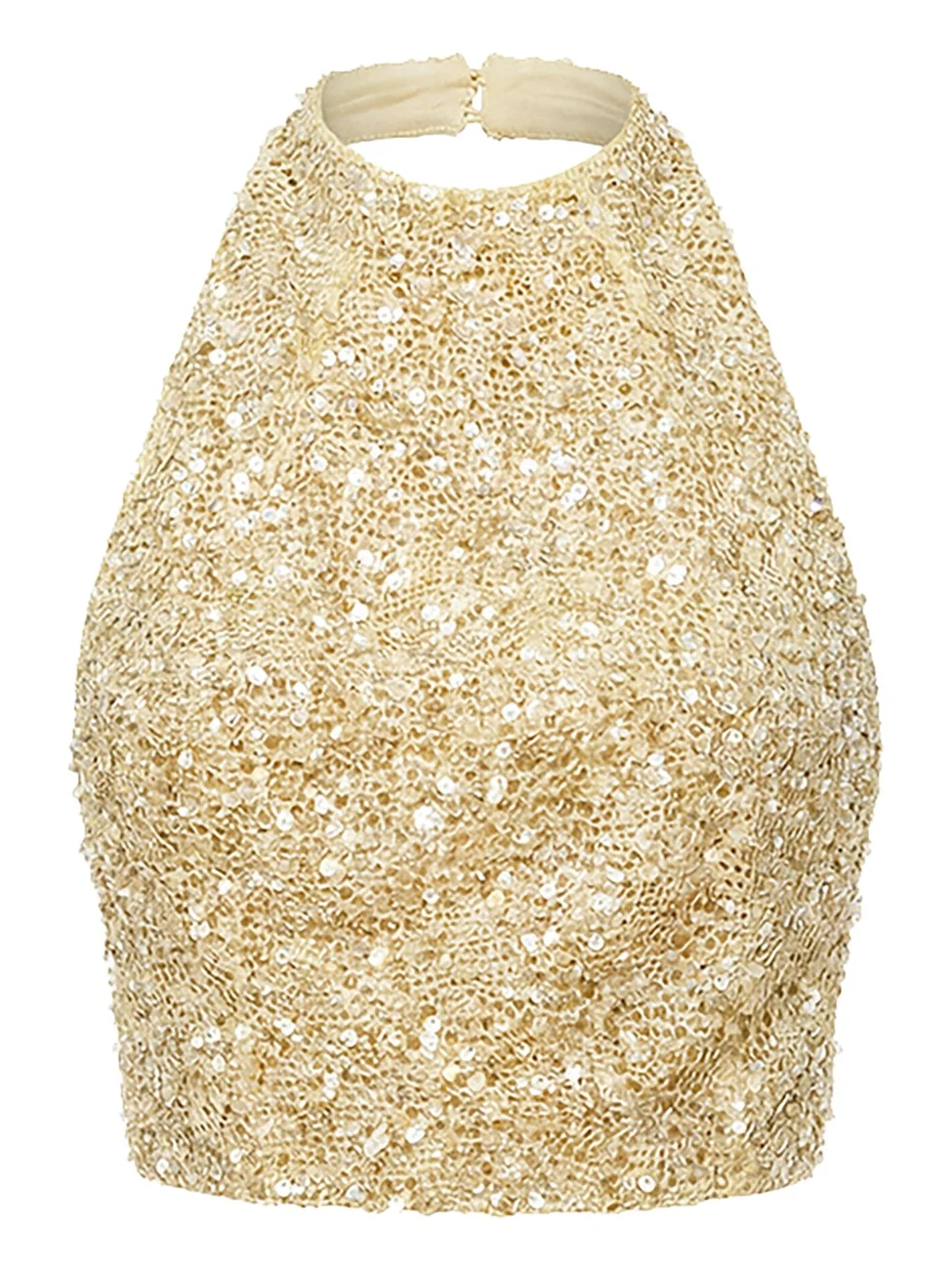 Eclat Glow Embellished Halter Neck Top Eclat Glow Embellished Halter Neck Top