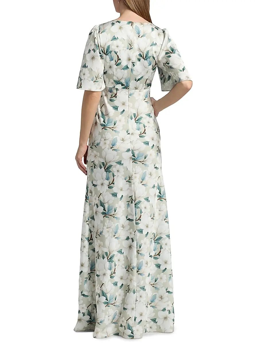 SACHIN & BABI Women's Mae Floral Flutter-Sleeve Gown | Thumbnail 5
