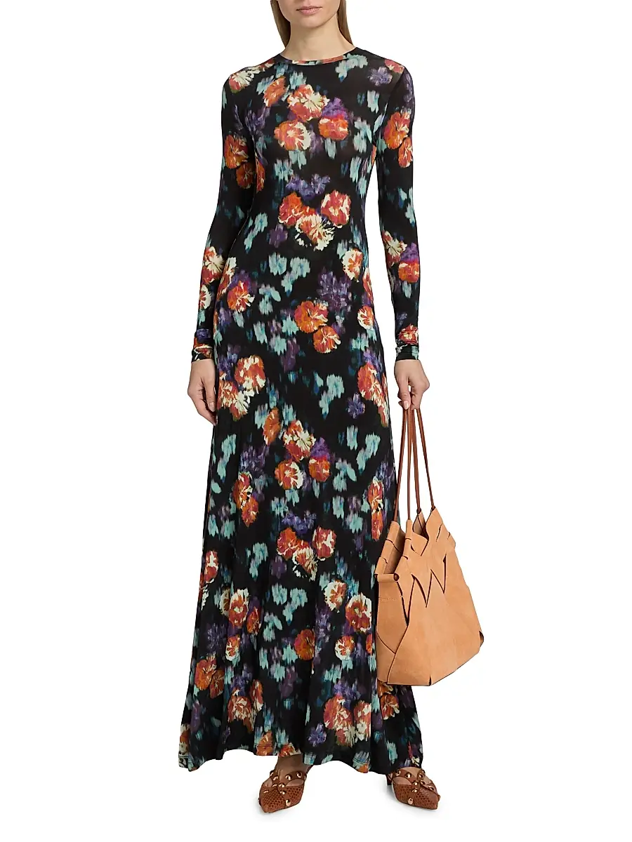 Ulla Johnson Women's Amari Floral Long-Sleeve Maxi Dress | Thumbnail 2 Ulla Johnson Women's Amari Floral Long-Sleeve Maxi Dress | Thumbnail 2
