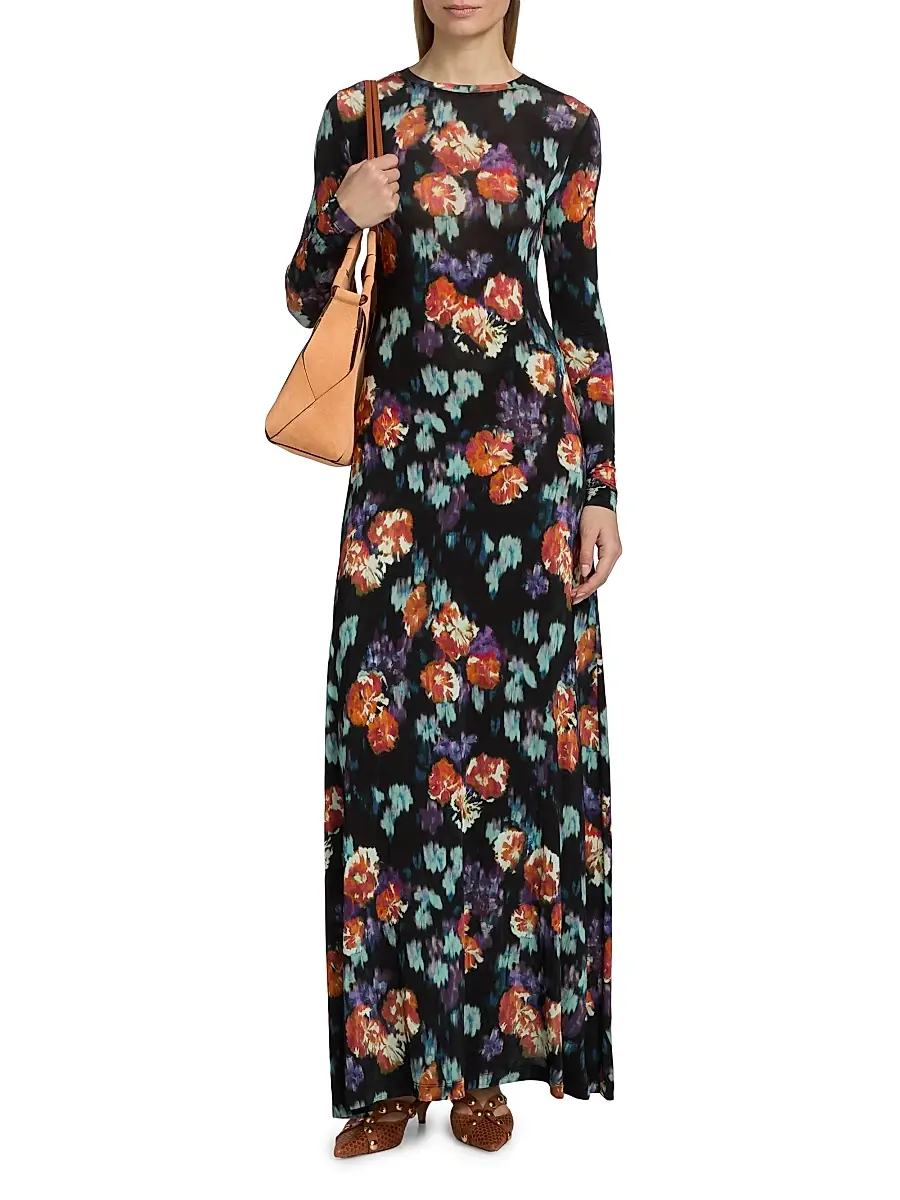 Ulla Johnson Women's Amari Floral Long-Sleeve Maxi Dress | Thumbnail 3 Ulla Johnson Women's Amari Floral Long-Sleeve Maxi Dress | Thumbnail 3