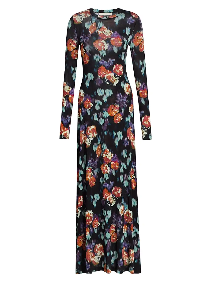 Ulla Johnson Women's Amari Floral Long-Sleeve Maxi Dress - Nocturne - Size XL | Image 1 Ulla Johnson Women's Amari Floral Long-Sleeve Maxi Dress - Nocturne - Size XL | Image 1