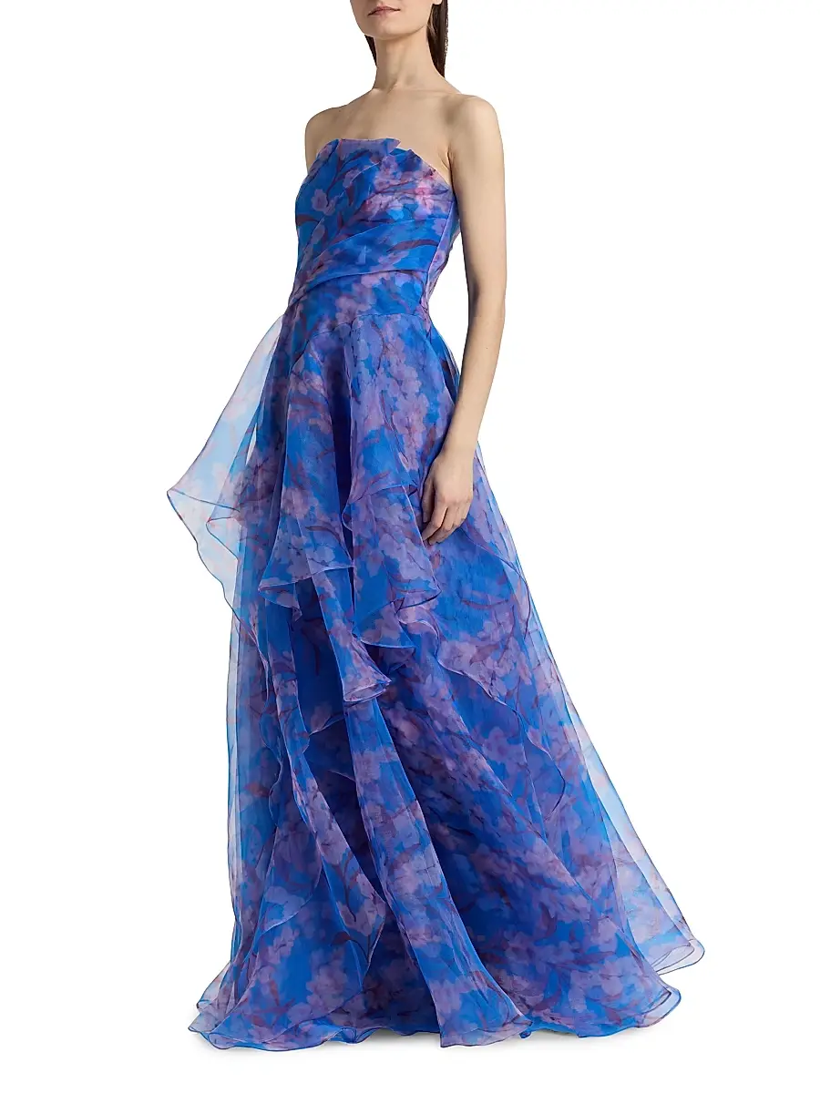 THEIA Women's Orelia Organza Strapless Gown | Thumbnail 2 THEIA Women's Orelia Organza Strapless Gown | Thumbnail 2