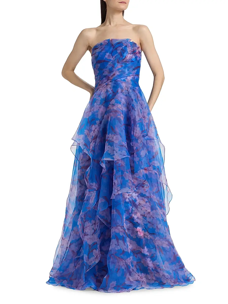 THEIA Women's Orelia Organza Strapless Gown | Thumbnail 3 THEIA Women's Orelia Organza Strapless Gown | Thumbnail 3