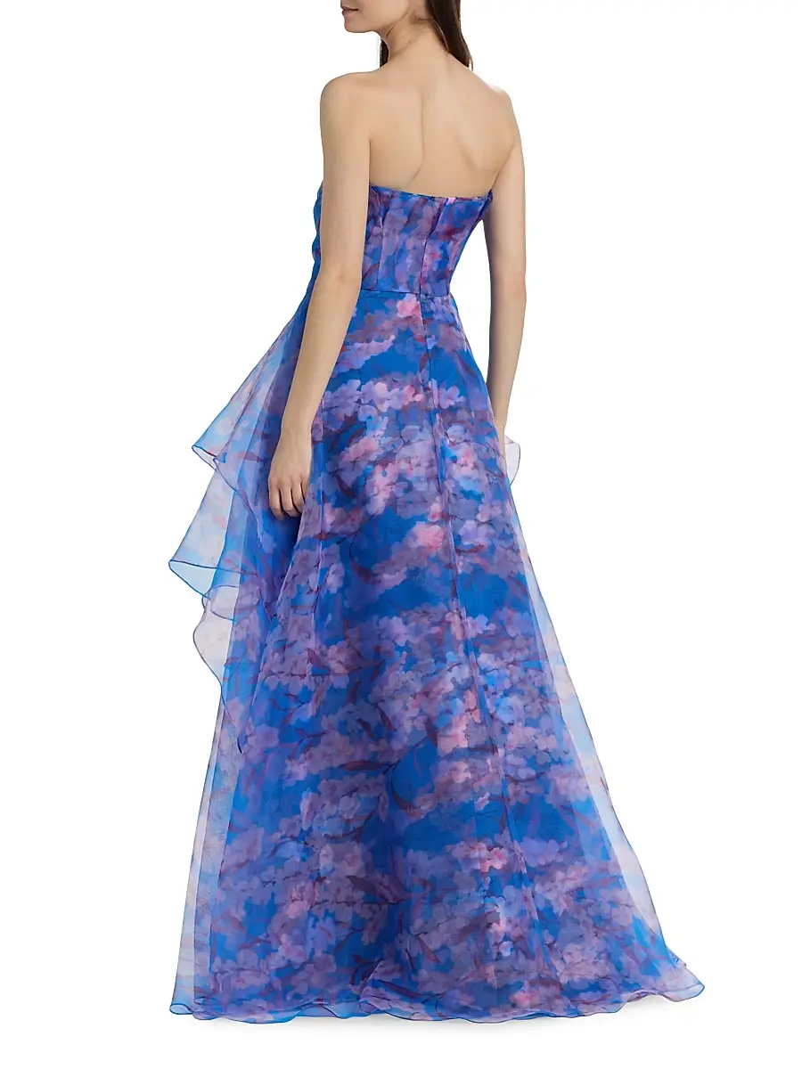 THEIA Women's Orelia Organza Strapless Gown | Thumbnail 5 THEIA Women's Orelia Organza Strapless Gown | Thumbnail 5