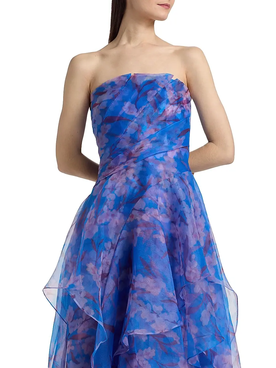 THEIA Women's Orelia Organza Strapless Gown | Thumbnail 6 THEIA Women's Orelia Organza Strapless Gown | Thumbnail 6