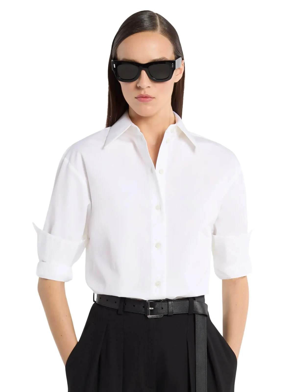 Katia Cotton Poplin Shirt in White