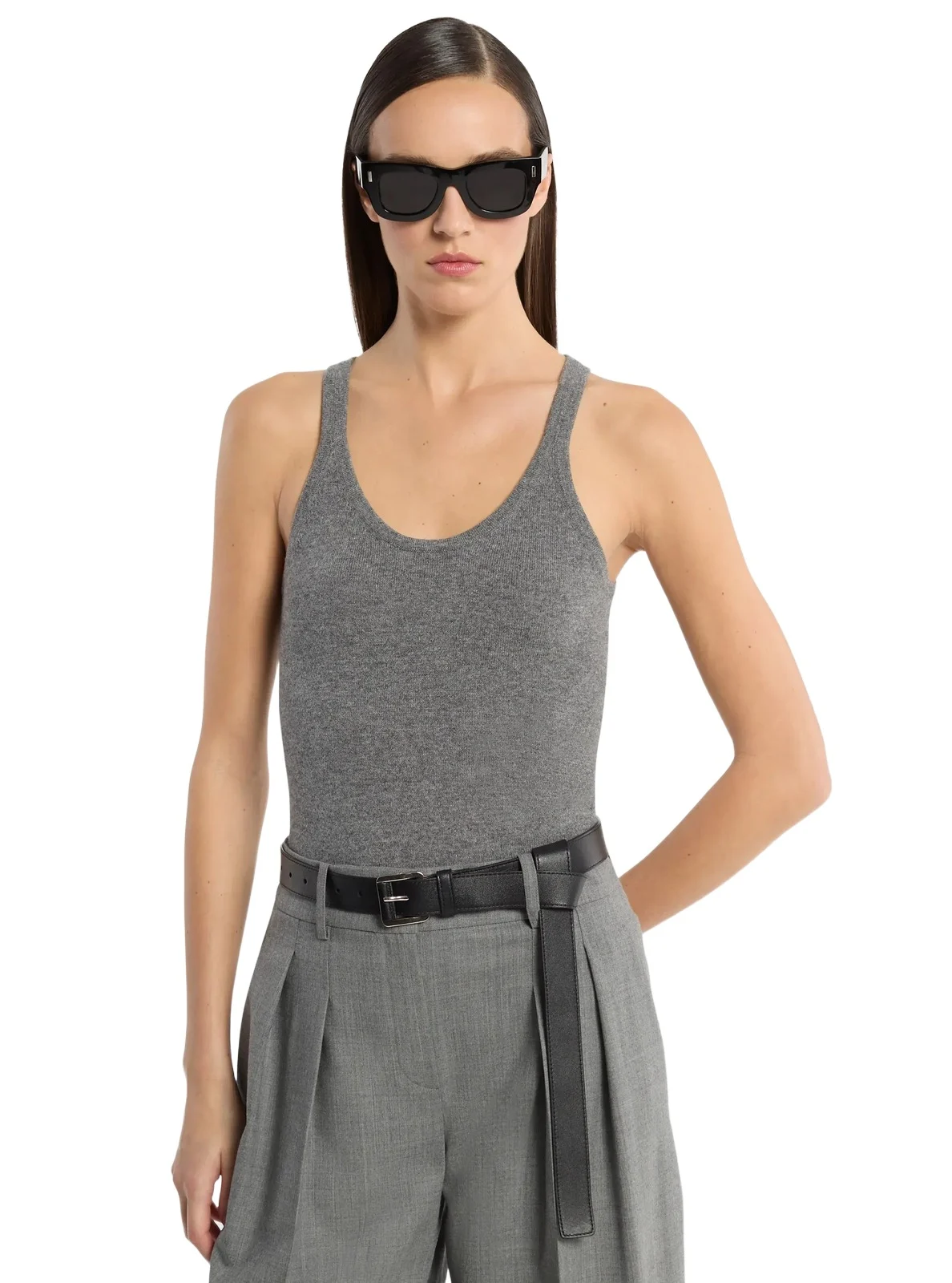 Cashmere Blend Tank Top in Grey Cashmere Blend Tank Top in Grey