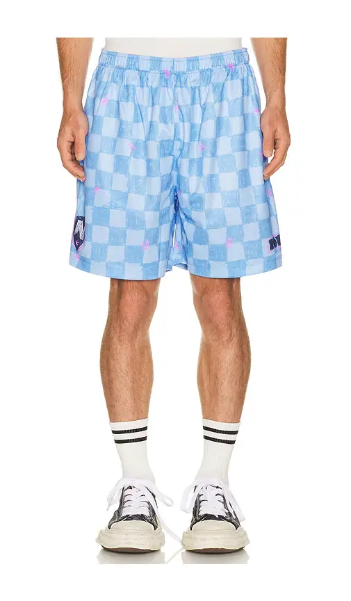 Nahmias Scribble Check Soccer Short | Image 1 Nahmias Scribble Check Soccer Short | Image 1
