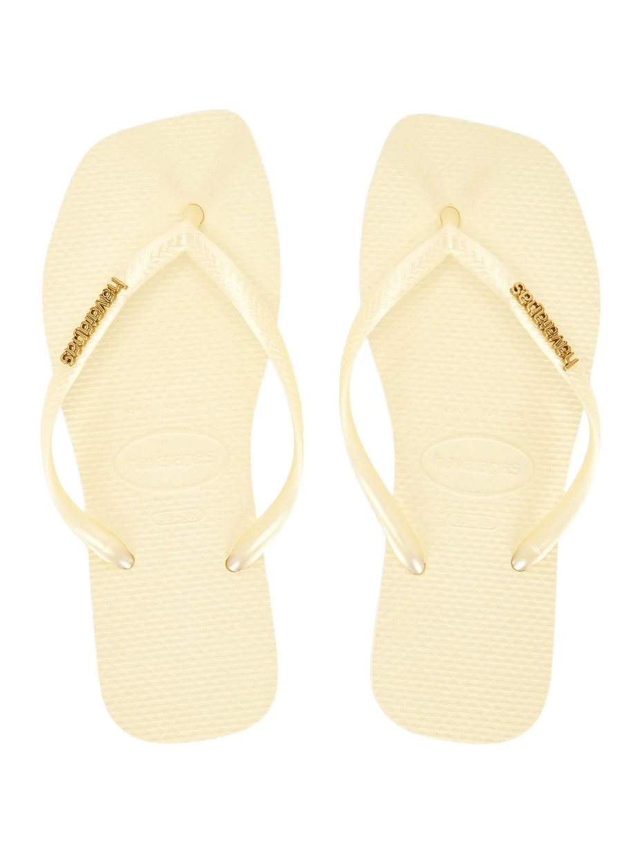 Havaianas Slim Square Logo Metallic Sandal