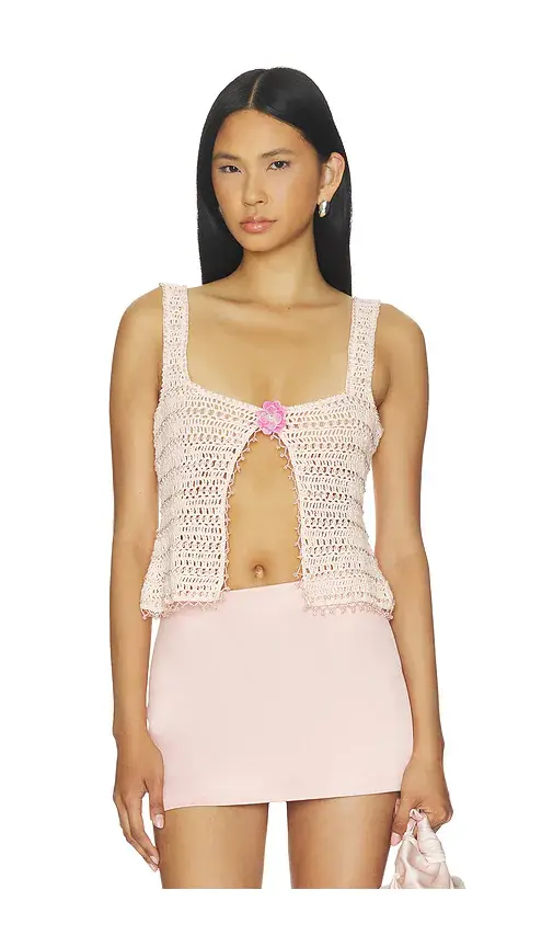 For Love & Lemons Lulu Beaded Tank Top | Image 1 For Love & Lemons Lulu Beaded Tank Top | Image 1