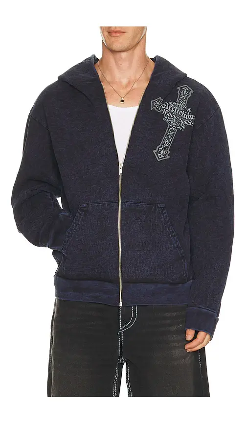 Affliction Seeker Long Sleeve Zip Hoodie | Image 1 Affliction Seeker Long Sleeve Zip Hoodie | Image 1