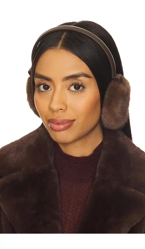 Faux Mink & Leather Earmuffs