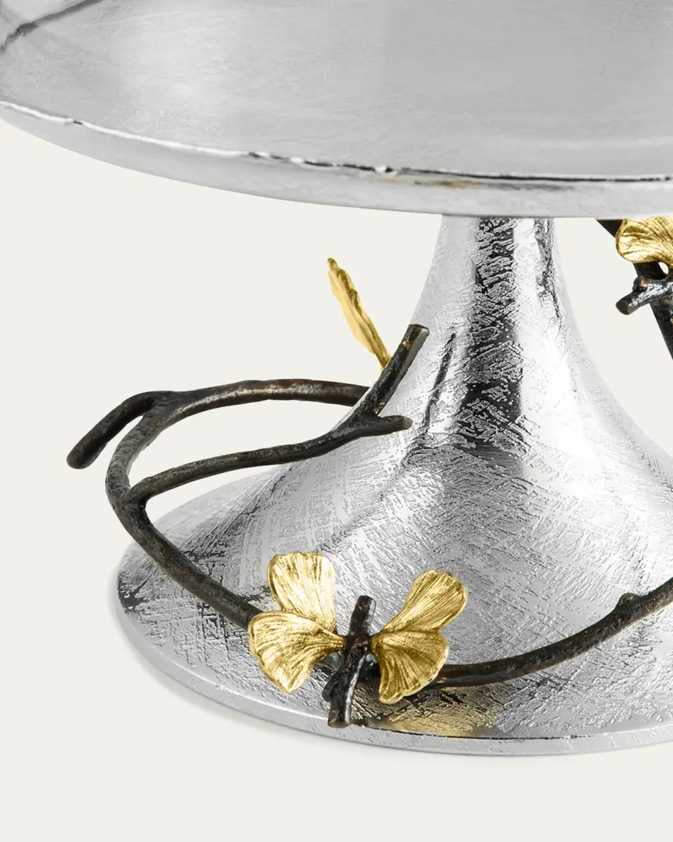 Michael Aram Butterfly Ginkgo Pastry Dish with Dome | Thumbnail 4