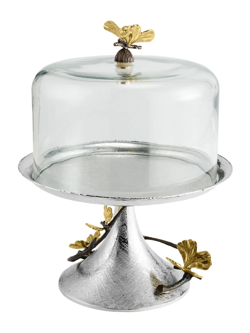 Michael Aram Butterfly Ginkgo Pastry Dish with Dome