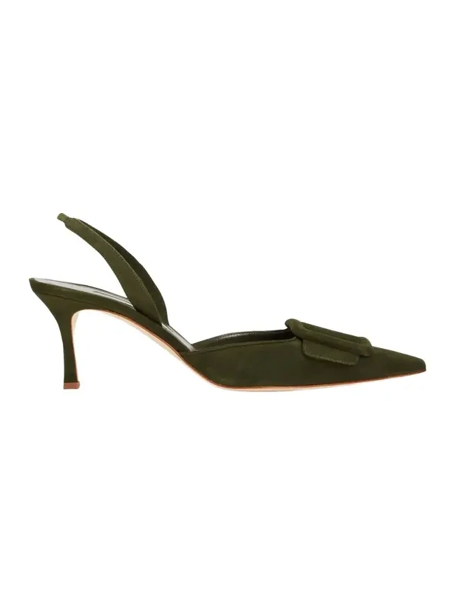 Maysli Suede Bow Slingback Pumps
