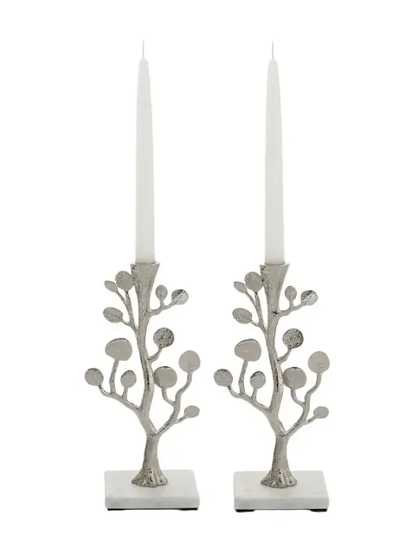Michael Aram Botanical Leaf Candleholders, Set of 2