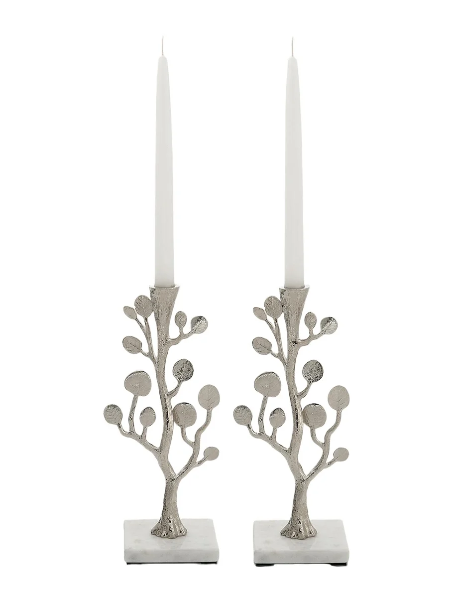 Michael Aram Botanical Leaf Candleholders, Set of 2