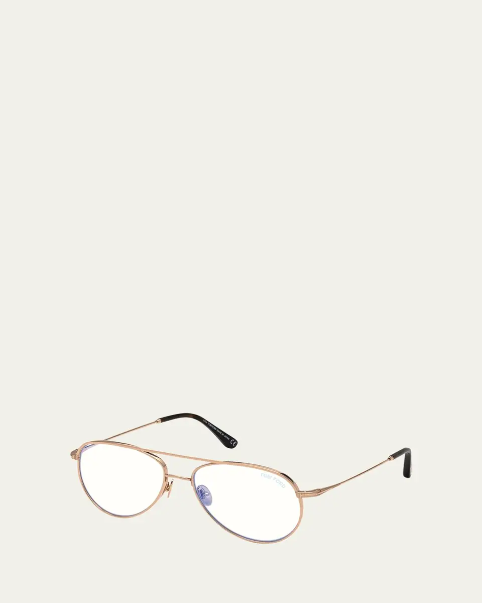 Tom Ford Blue Light Blocking Titanium Aviator Optical Glasses | Thumbnail 2 Tom Ford Blue Light Blocking Titanium Aviator Optical Glasses | Thumbnail 2