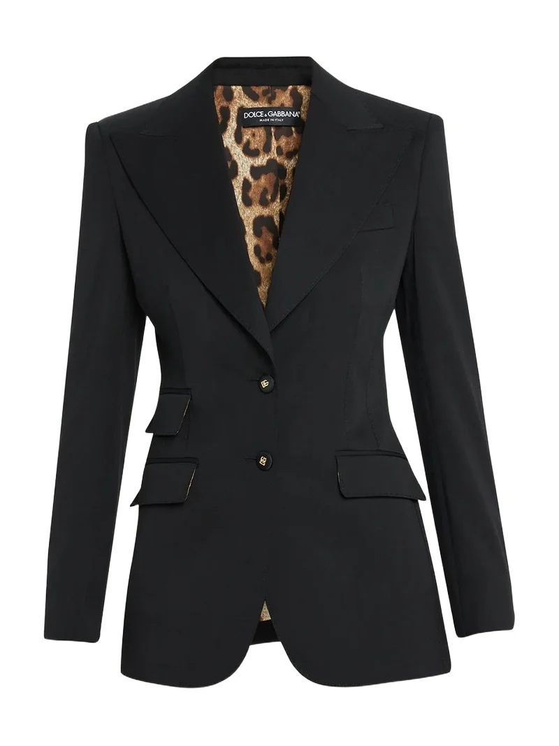 Wool Blazer Jacket w/ Button Detail Wool Blazer Jacket w/ Button Detail