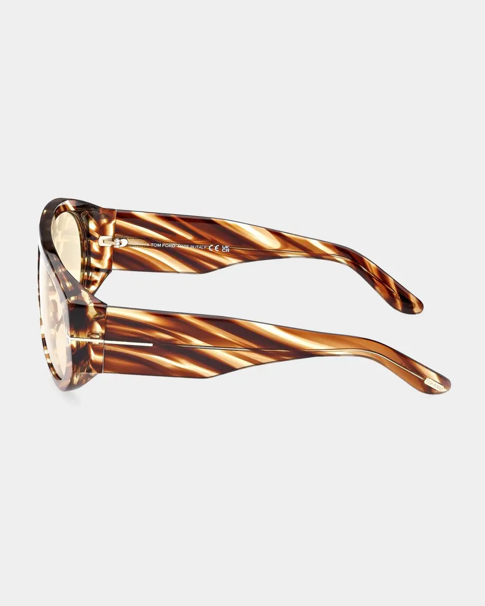 Tom Ford Patterned Round Acetate Sunglasses | Thumbnail 3 Tom Ford Patterned Round Acetate Sunglasses | Thumbnail 3