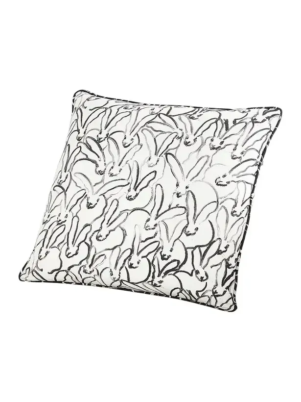 Hunt Slonem Rabbit Run Cotton Pillow, 22"