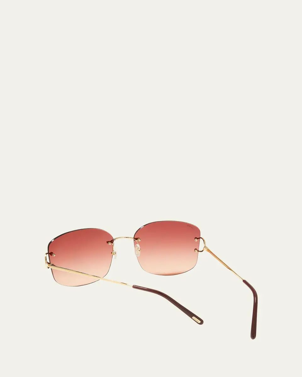Cartier Rimless Round Metal & Acetate Sunglasses | Thumbnail 3 Cartier Rimless Round Metal & Acetate Sunglasses | Thumbnail 3