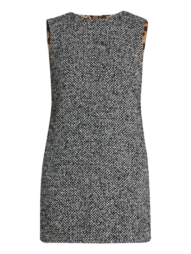 Tweed Sleeveless Mini Dress