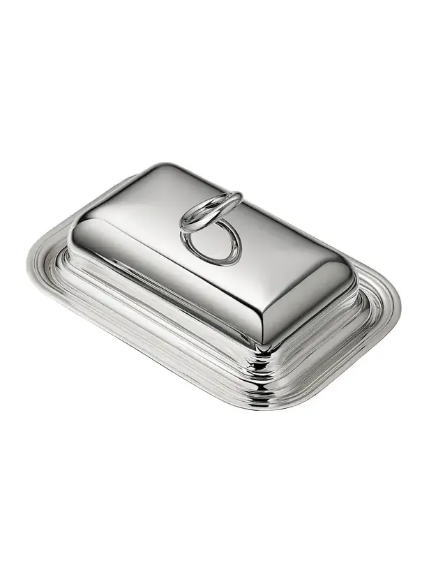 Christofle Vertigo Butter Dish with Lid