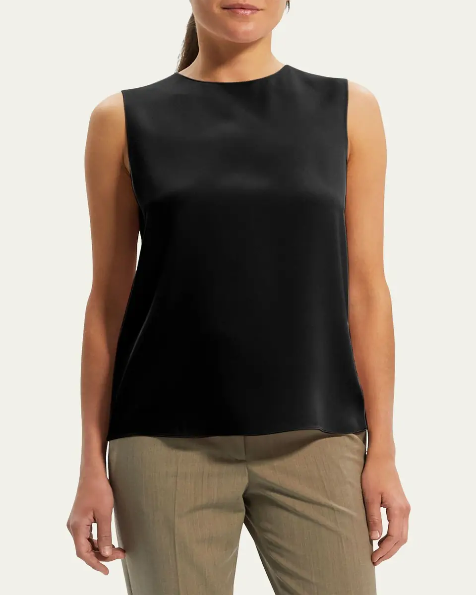 Theory Silk Straight Shell Top | Thumbnail 4