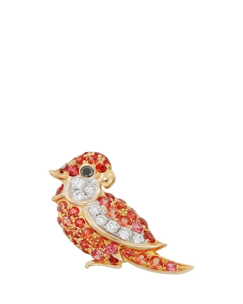 Mio Harutaka Orange Little Bird Earring, Single (Right) | Image 1 Mio Harutaka Orange Little Bird Earring, Single (Right) | Image 1
