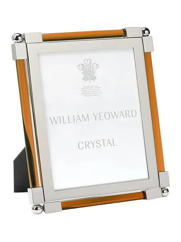 William Yeoward Crystal New Classic Amber Frame, 5 x 7