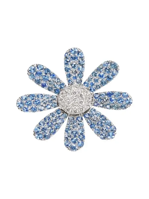 Blue Margaret Sapphire and Diamond Earring, Single