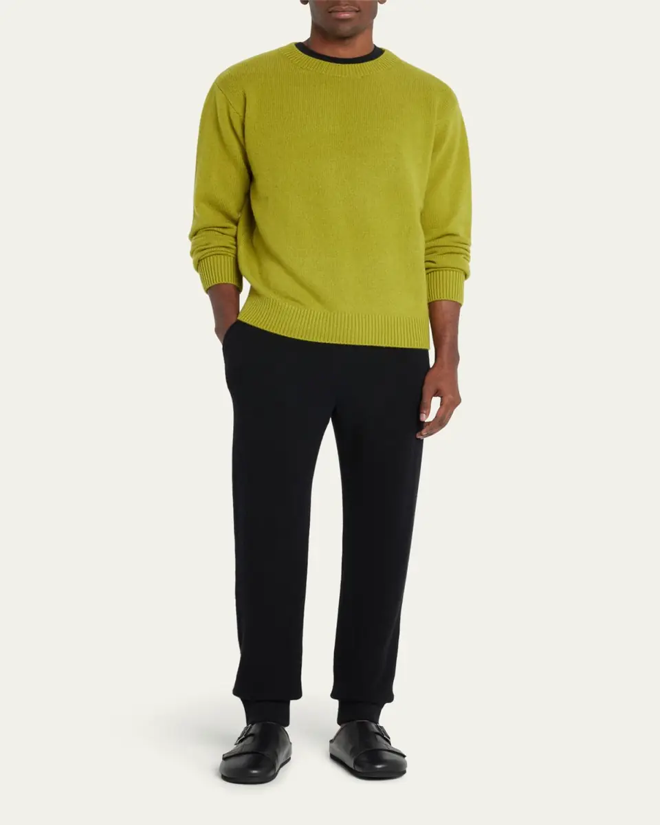 The Elder Statesman Men's Heavyweight Cashmere Sweater | Thumbnail 2