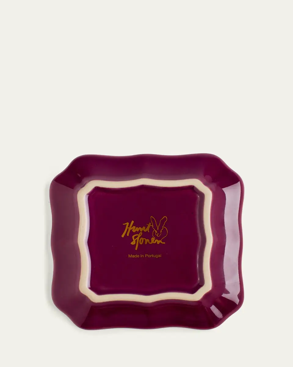 Hunt Slonem Aubergine Portrait Plate | Thumbnail 2 Hunt Slonem Aubergine Portrait Plate | Thumbnail 2