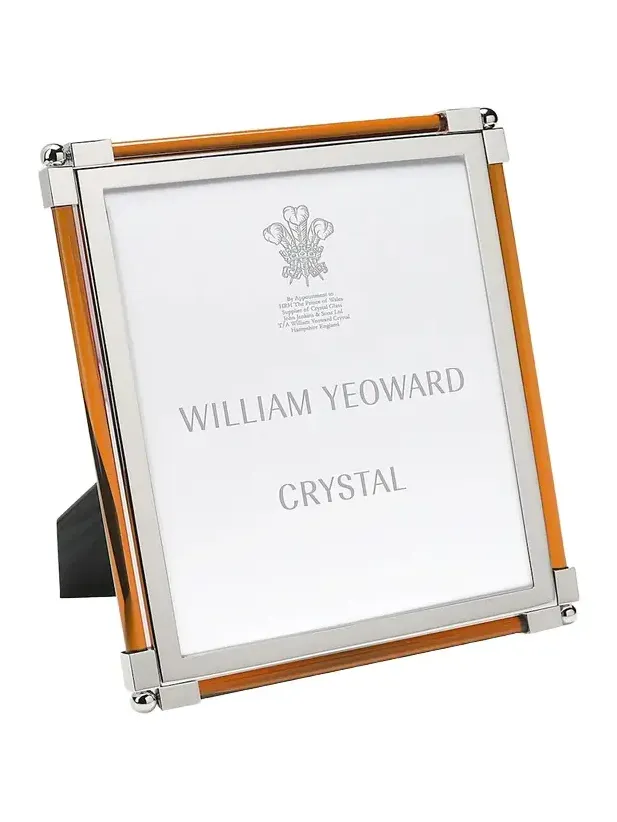William Yeoward Crystal New Classic Amber Frame, 8 x 10