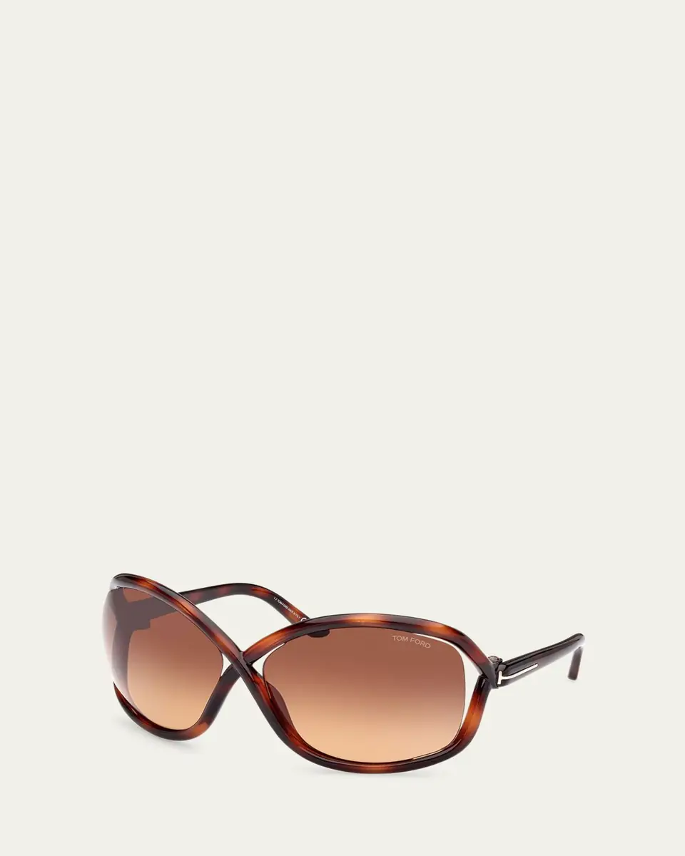 TOM FORD Cut-Out Acetate Butterfly Sunglasses | Thumbnail 2
