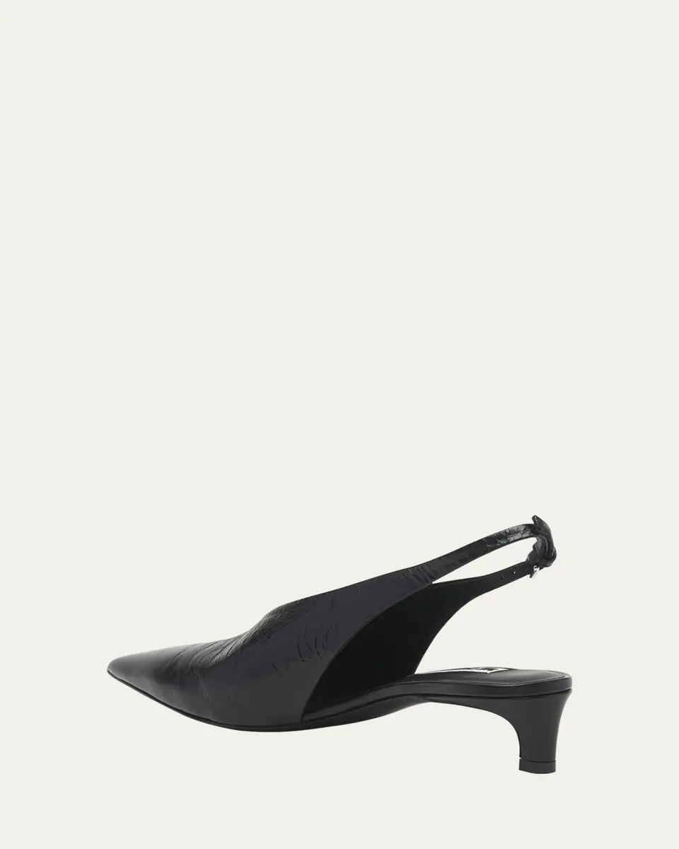 Jil Sander Calfskin Slingback Ballerina Pumps | Thumbnail 4 Jil Sander Calfskin Slingback Ballerina Pumps | Thumbnail 4