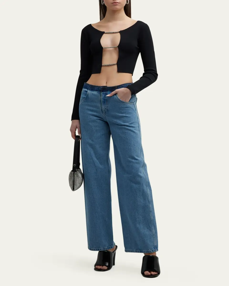 Christopher Esber Deconstructed Denim Straight-Leg Jeans | Thumbnail 2 Christopher Esber Deconstructed Denim Straight-Leg Jeans | Thumbnail 2