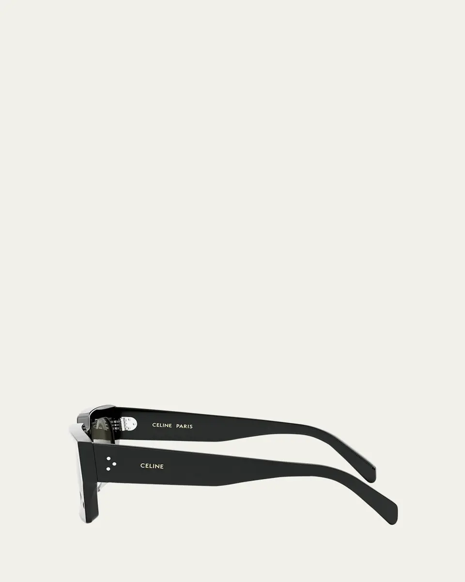 Celine Men's 3-Dot Acetate Rectangle Sunglasses | Thumbnail 4 Celine Men's 3-Dot Acetate Rectangle Sunglasses | Thumbnail 4
