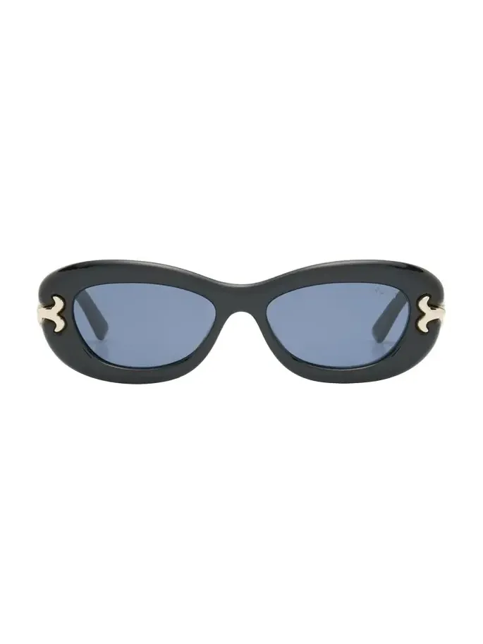 Filigree Acetate Oval Sunglasses