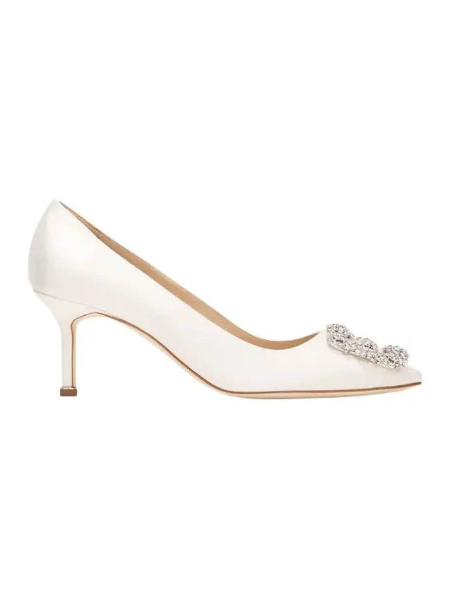 Hangisi Satin Buckle Pumps Hangisi Satin Buckle Pumps