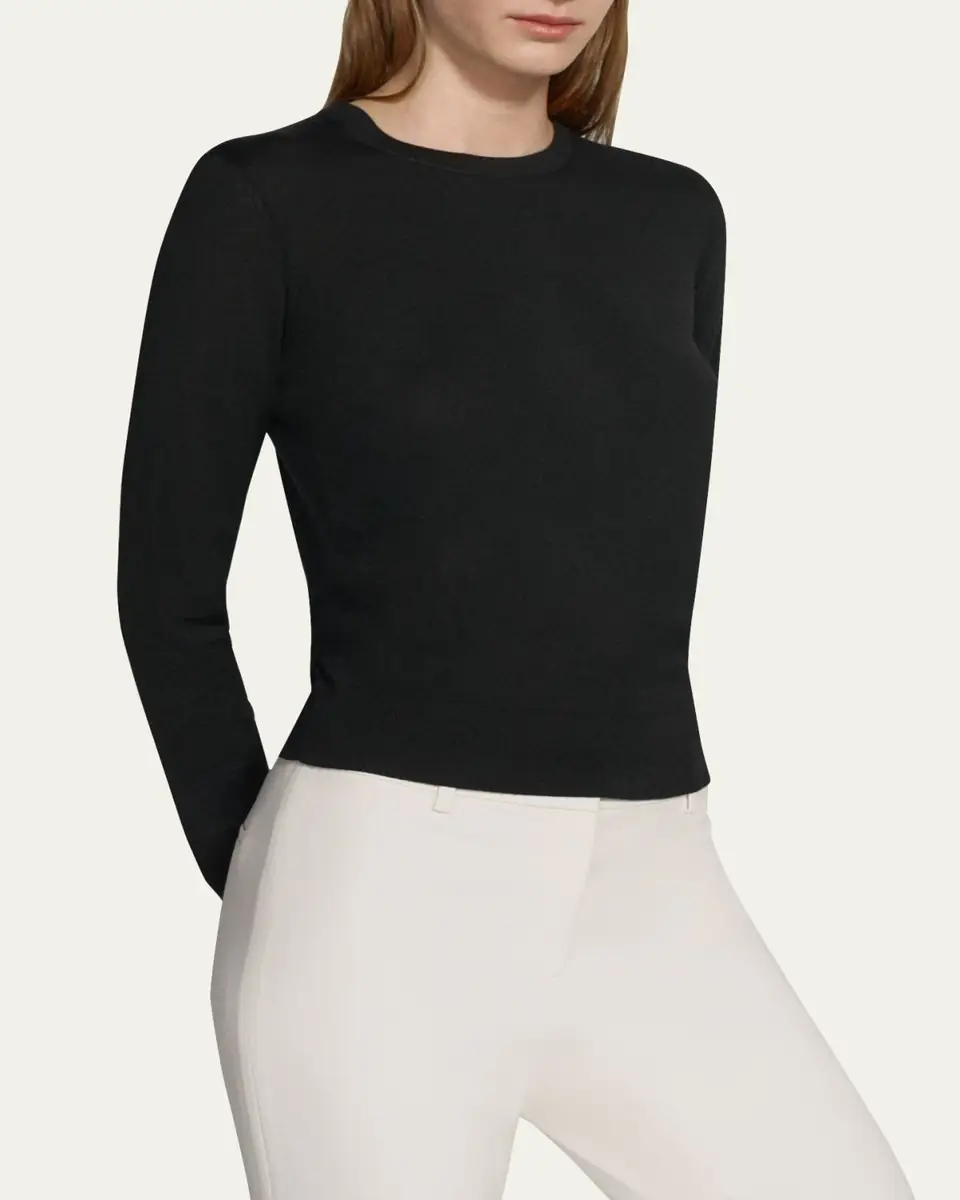 Theory Regal Merino Wool Knit Crewneck Top | Thumbnail 4