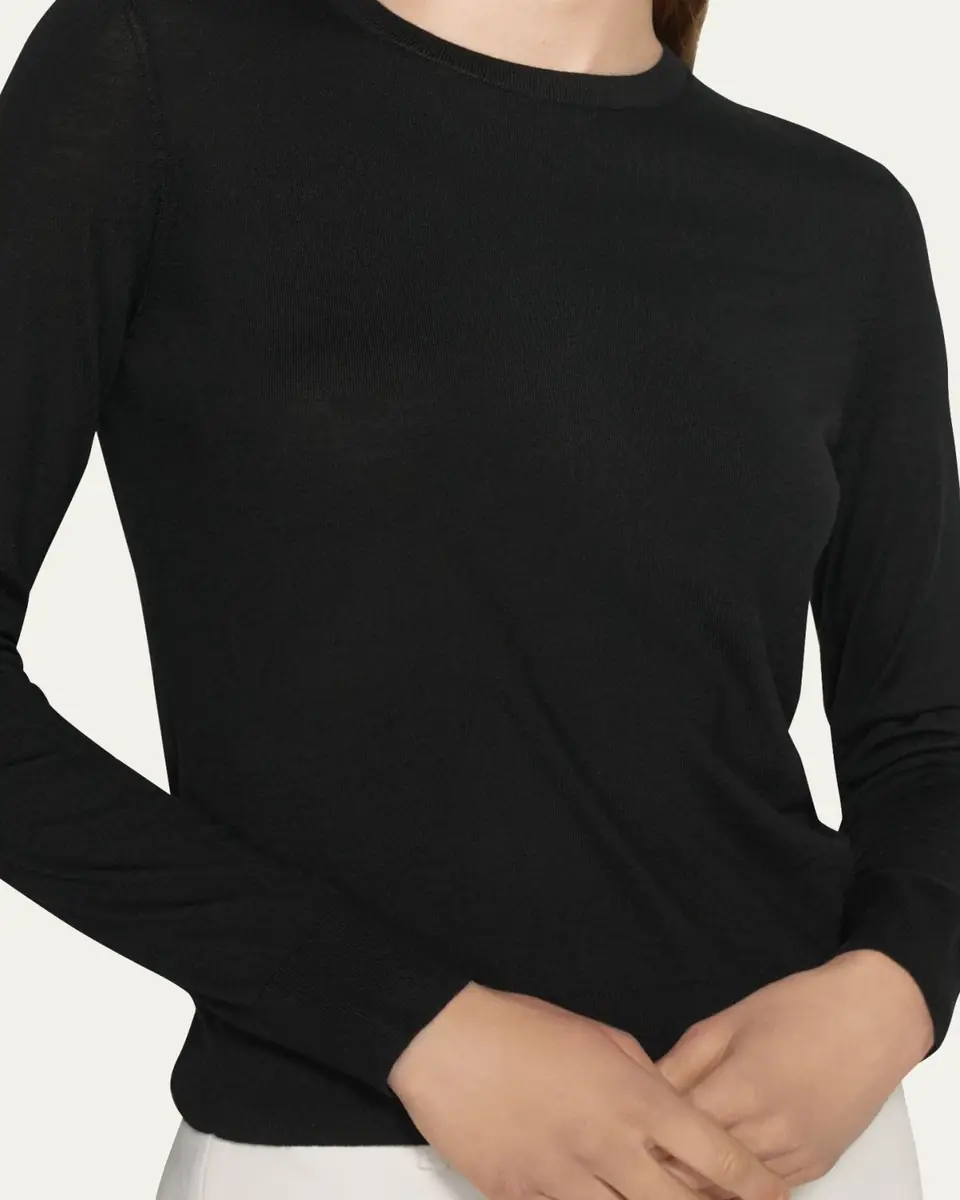 Theory Regal Merino Wool Knit Crewneck Top | Thumbnail 5