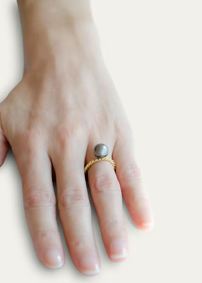 Haute Victoire Tahitian Pearl Hand Twisted Ring | Thumbnail 2 Haute Victoire Tahitian Pearl Hand Twisted Ring | Thumbnail 2