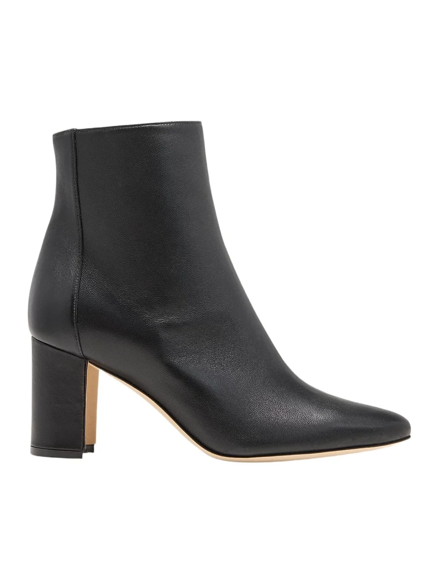 Manolo Blahnik Rosie Leather Zip Booties