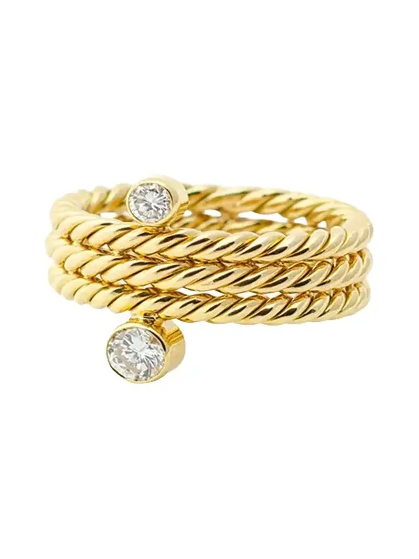 Haute Victoire Hand Twisted 3 Row Diamond Ring
